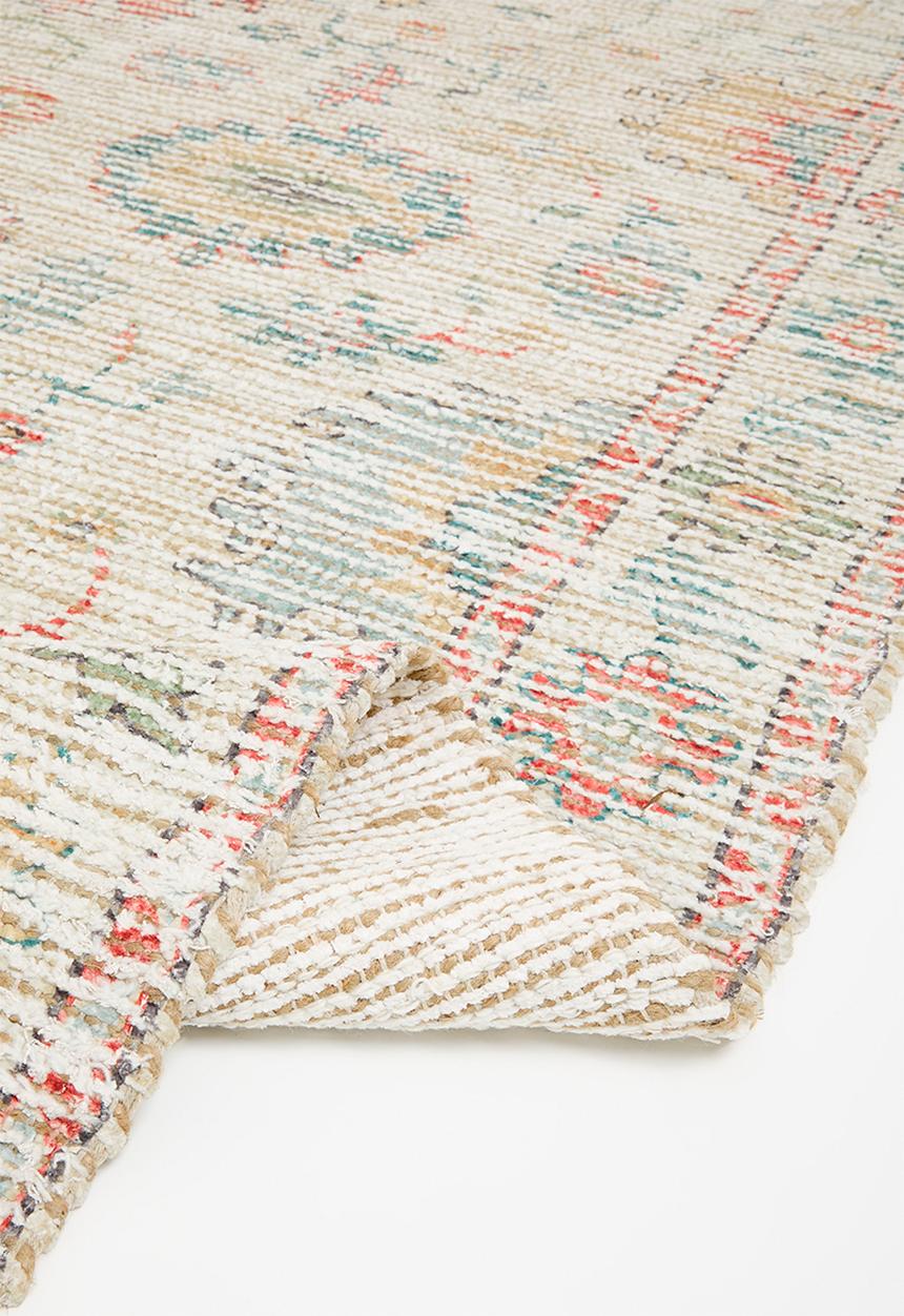 Sixth Floor - Floral Damask Jute Wool Blend Rug