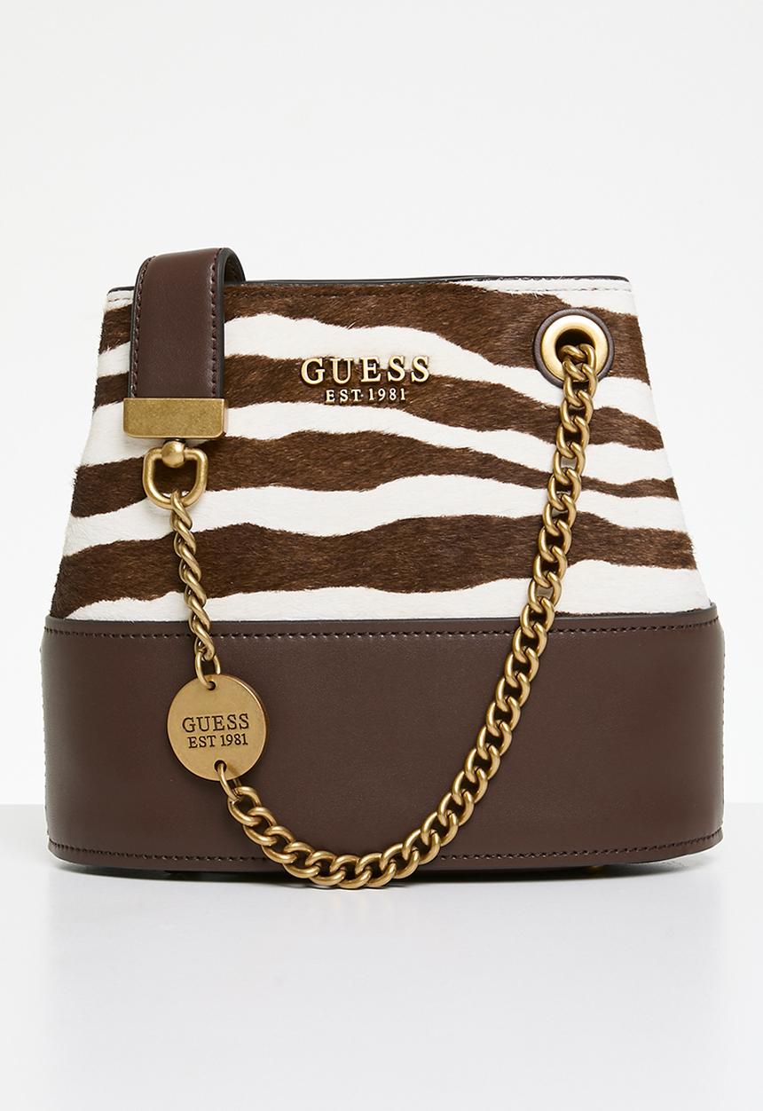 GUESS - Iseline bucket - brown zebra