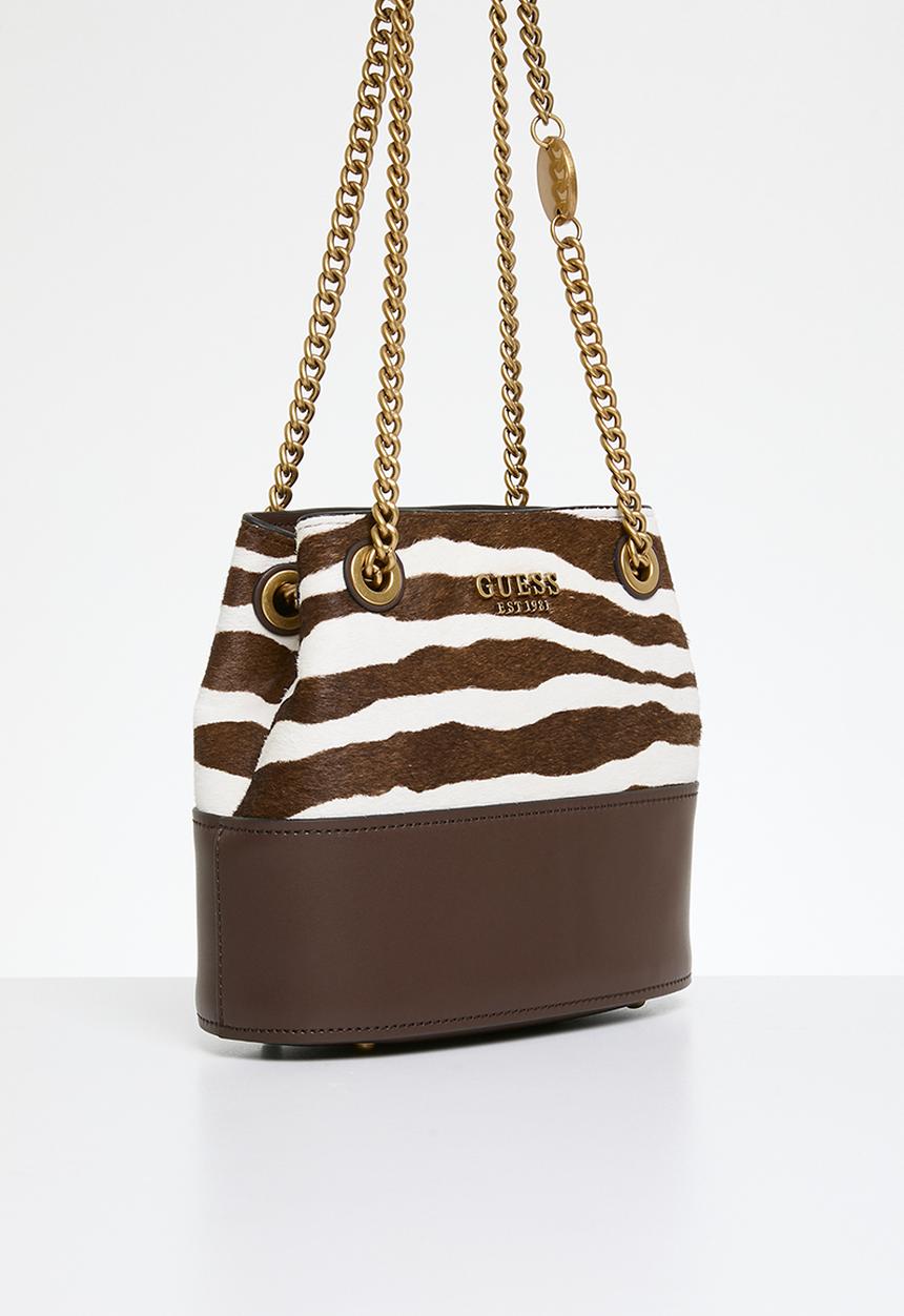 GUESS - Iseline bucket - brown zebra