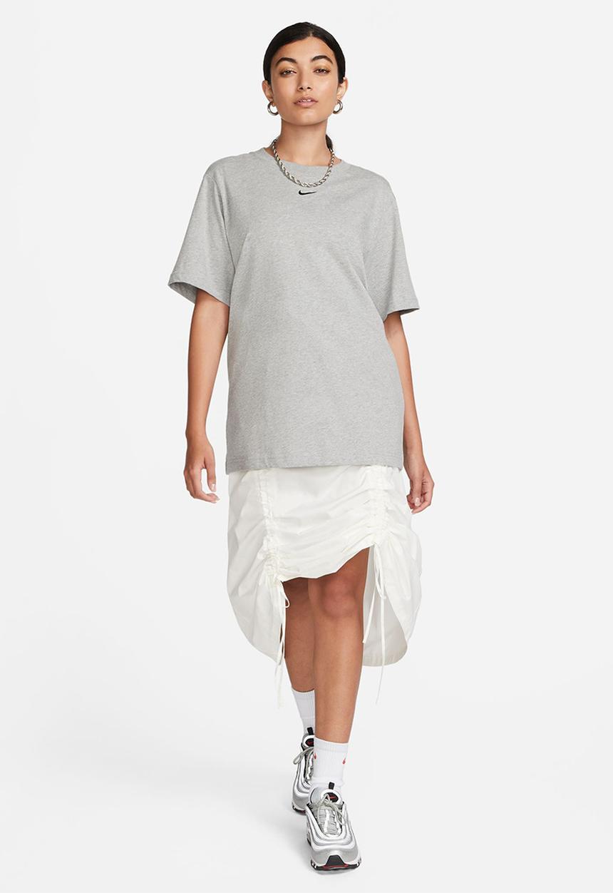 Nike - W nsw tee essntl lbr - dk grey heather/black