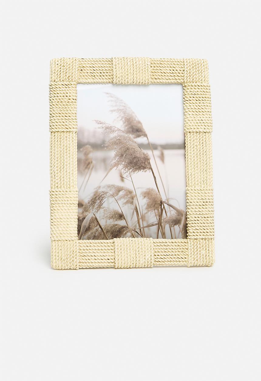 Sixth Floor - Jute polyresin photo frame - natural
