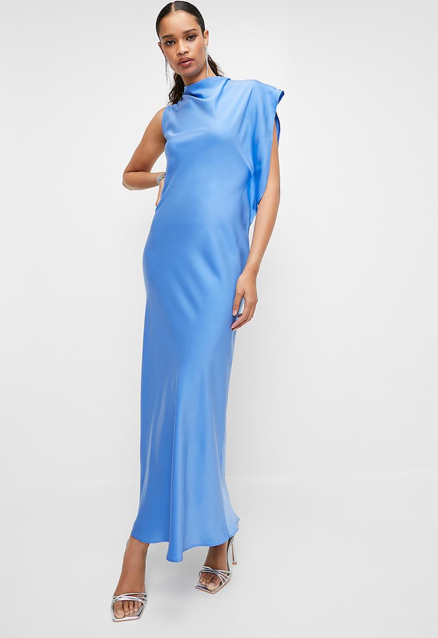 VELVET - Extend sleeve satin maxi dress - marina