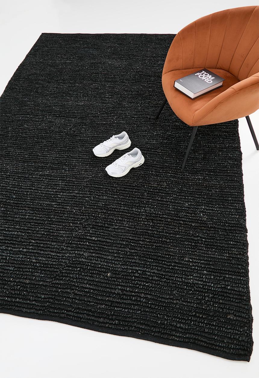 Sixth Floor - Hand Woven Chunky Jute Rug - Midnight