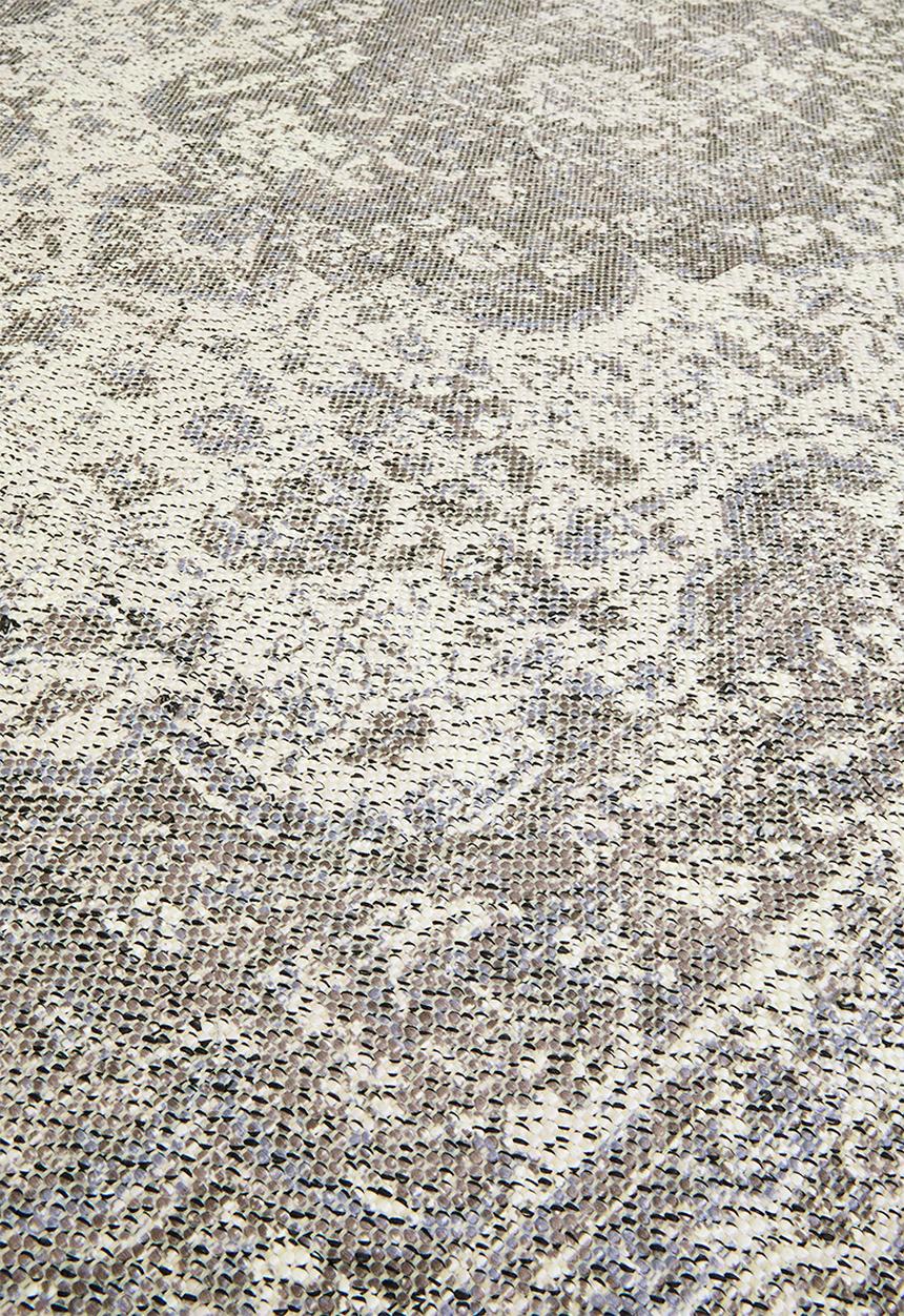 Sixth Floor - Cotton blend antique woven rug - grey