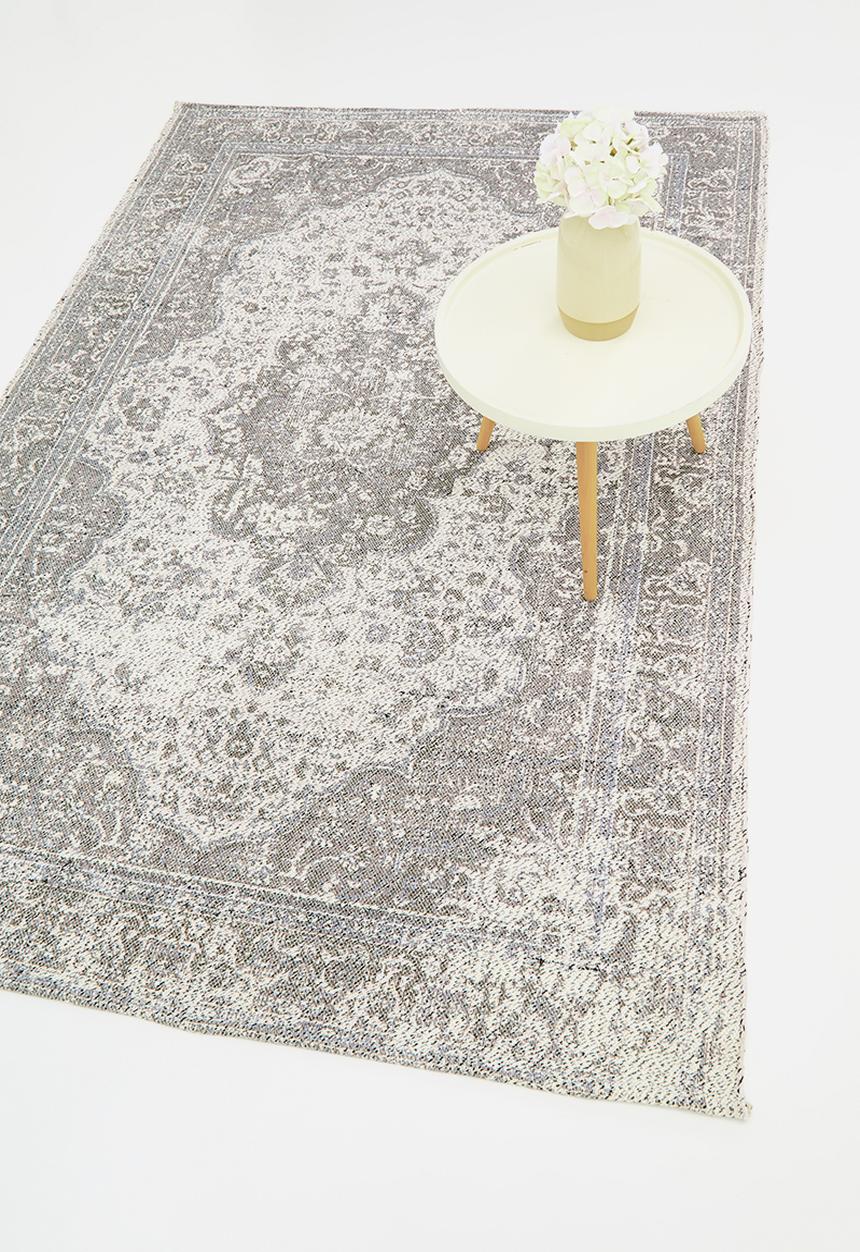 Sixth Floor - Cotton blend antique woven rug - grey