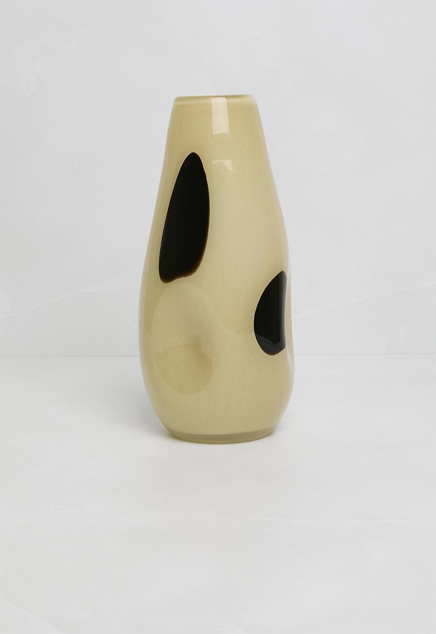 Sixth Floor - Organic Tall Glass Vase - Natural & Black
