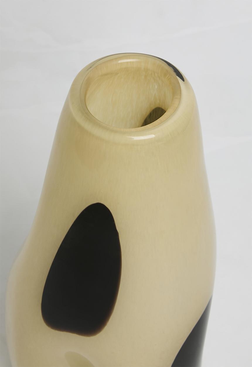Sixth Floor - Organic Tall Glass Vase - Natural & Black