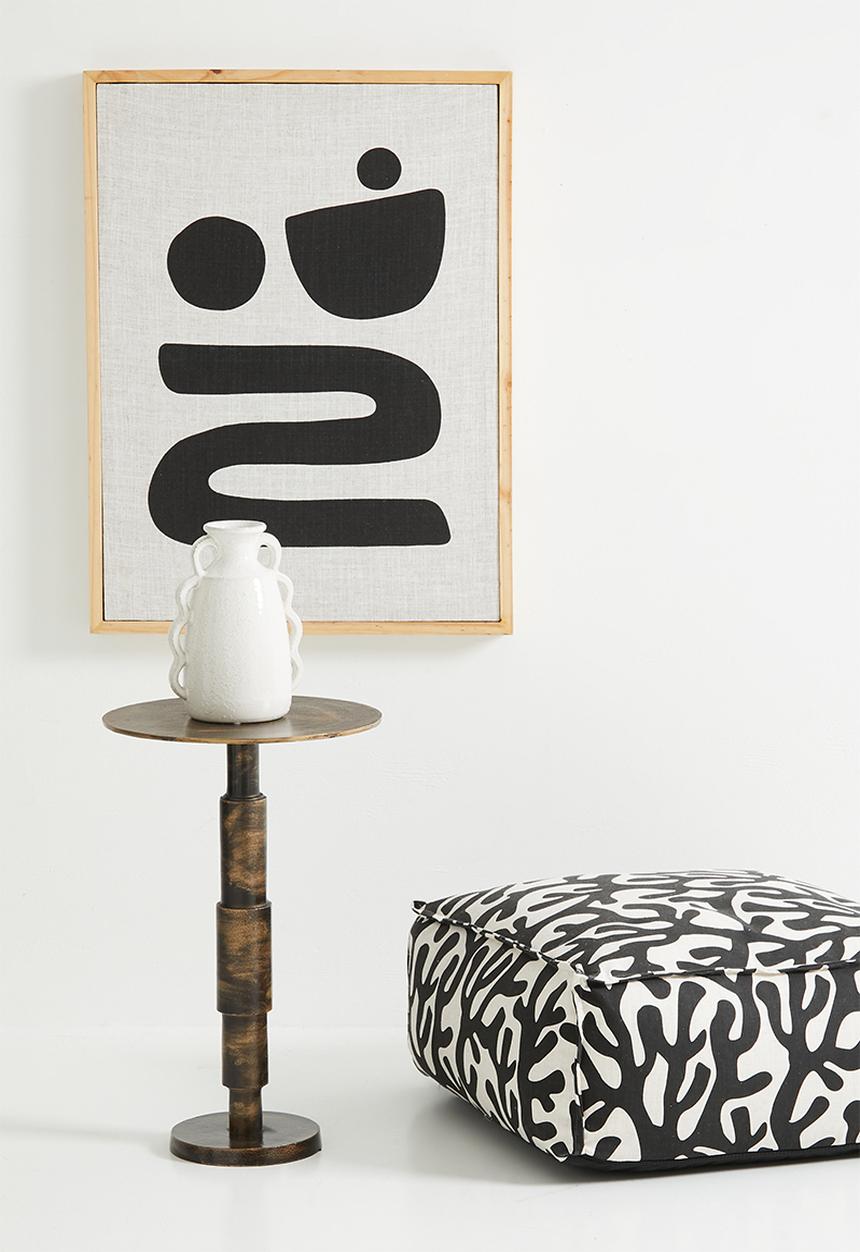 Sixth Floor - Mirage totem Side Table-Brass Antique