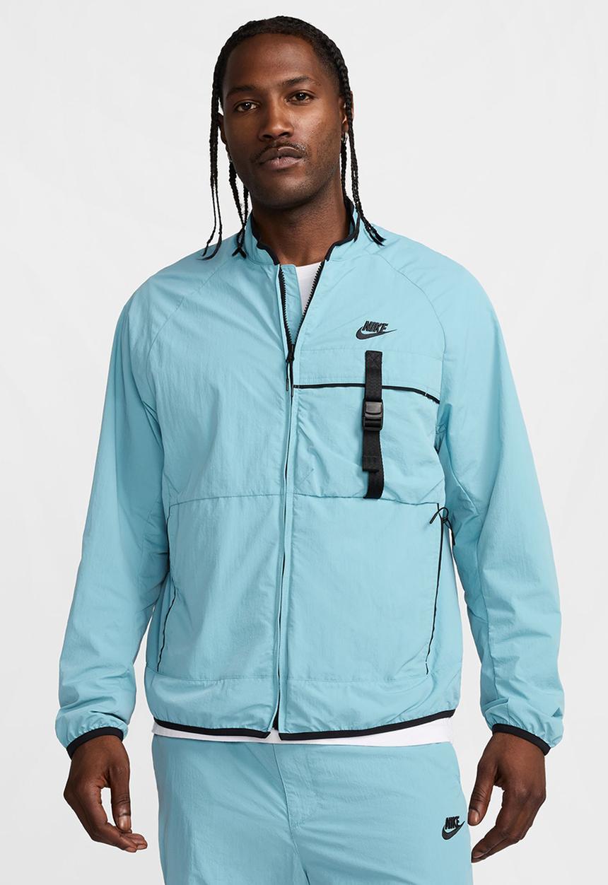 Nike - Tech woven jacket- denim turq/black