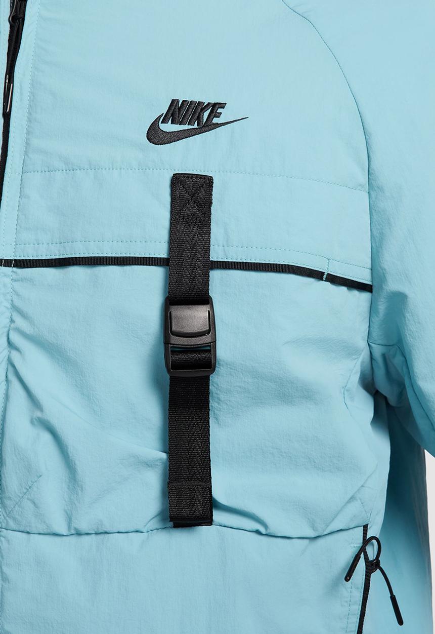 Nike - Tech woven jacket- denim turq/black