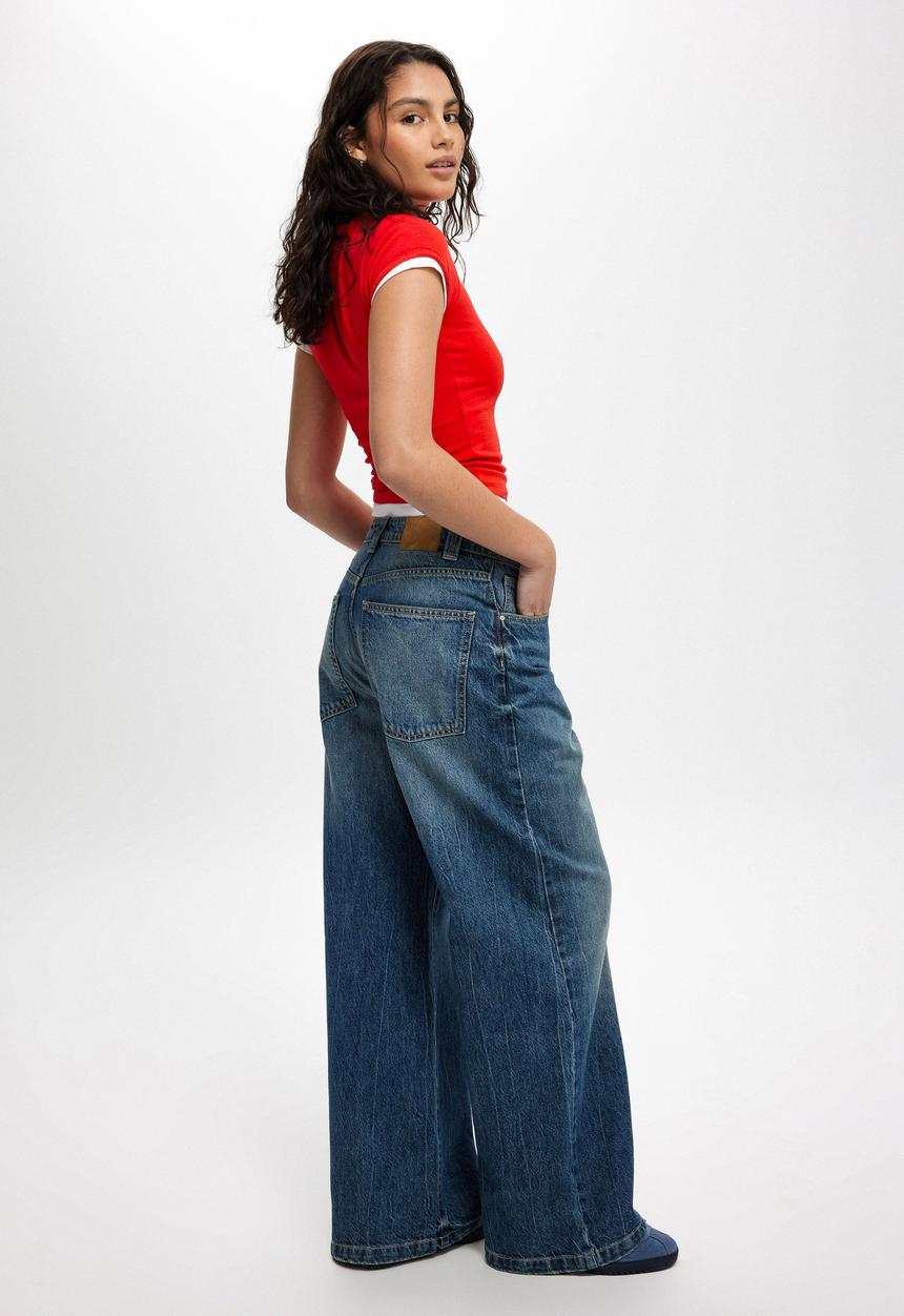 Cotton On - Super Baggy Jean - Blue Dusk