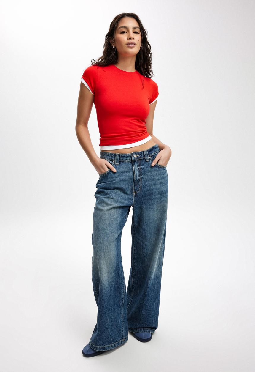 Cotton On - Super Baggy Jean - Blue Dusk