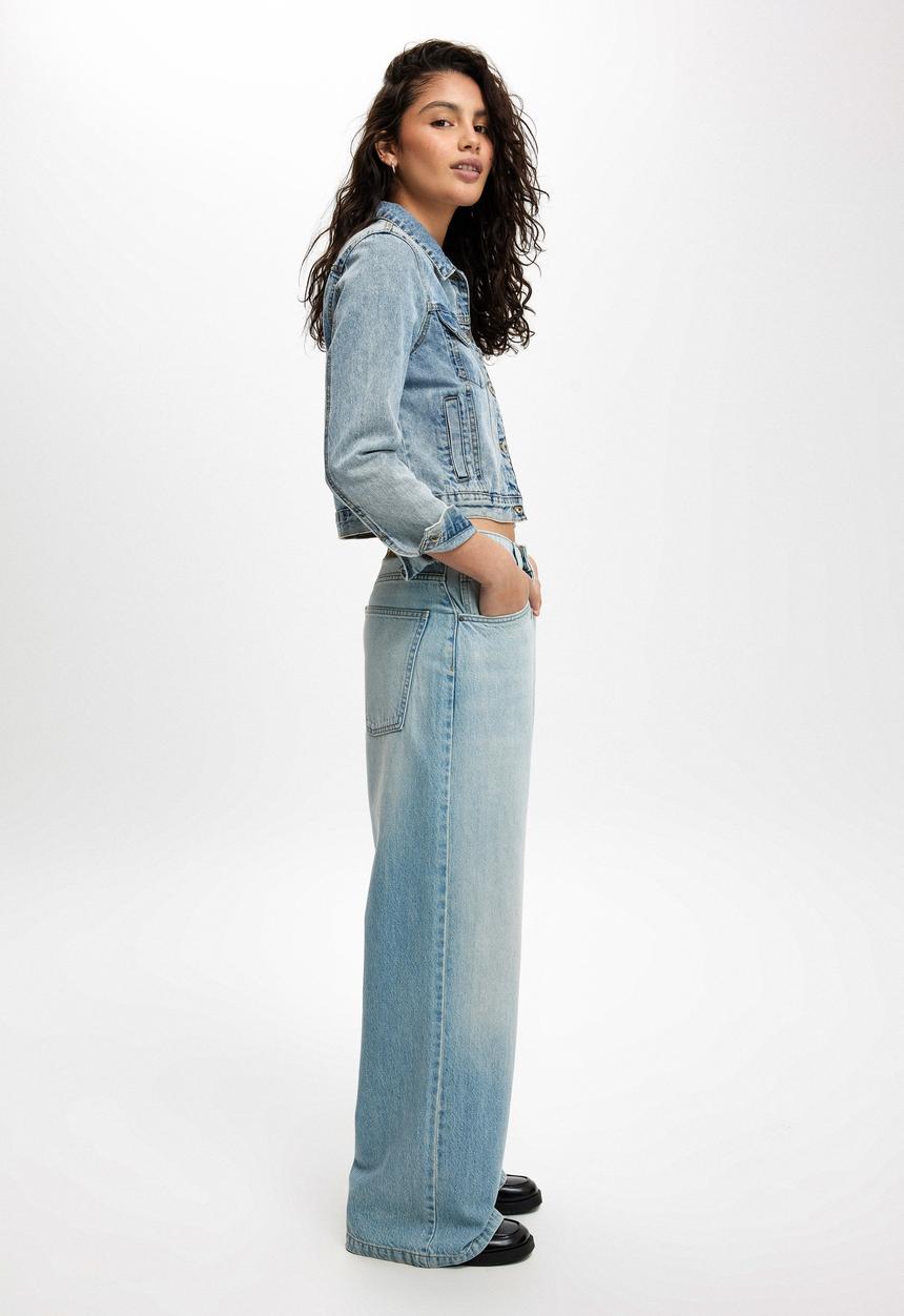 Cotton On - Super Baggy Jean - Sunfaded Blue