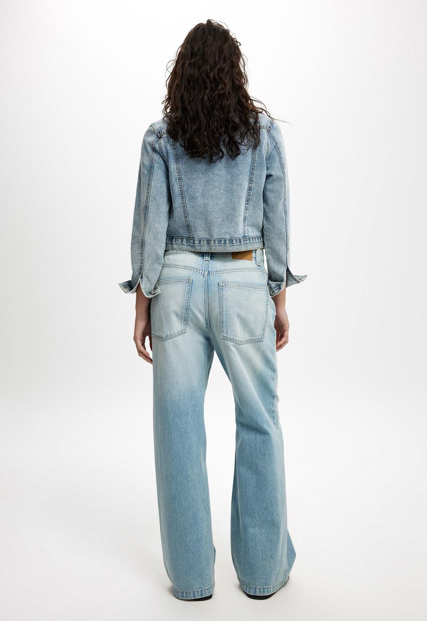 Cotton On - Super Baggy Jean - Sunfaded Blue