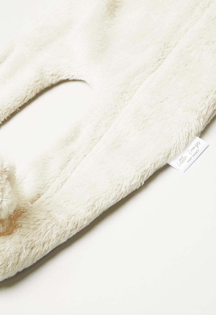 Little Lumps - Fleece zip babygrow - beige
