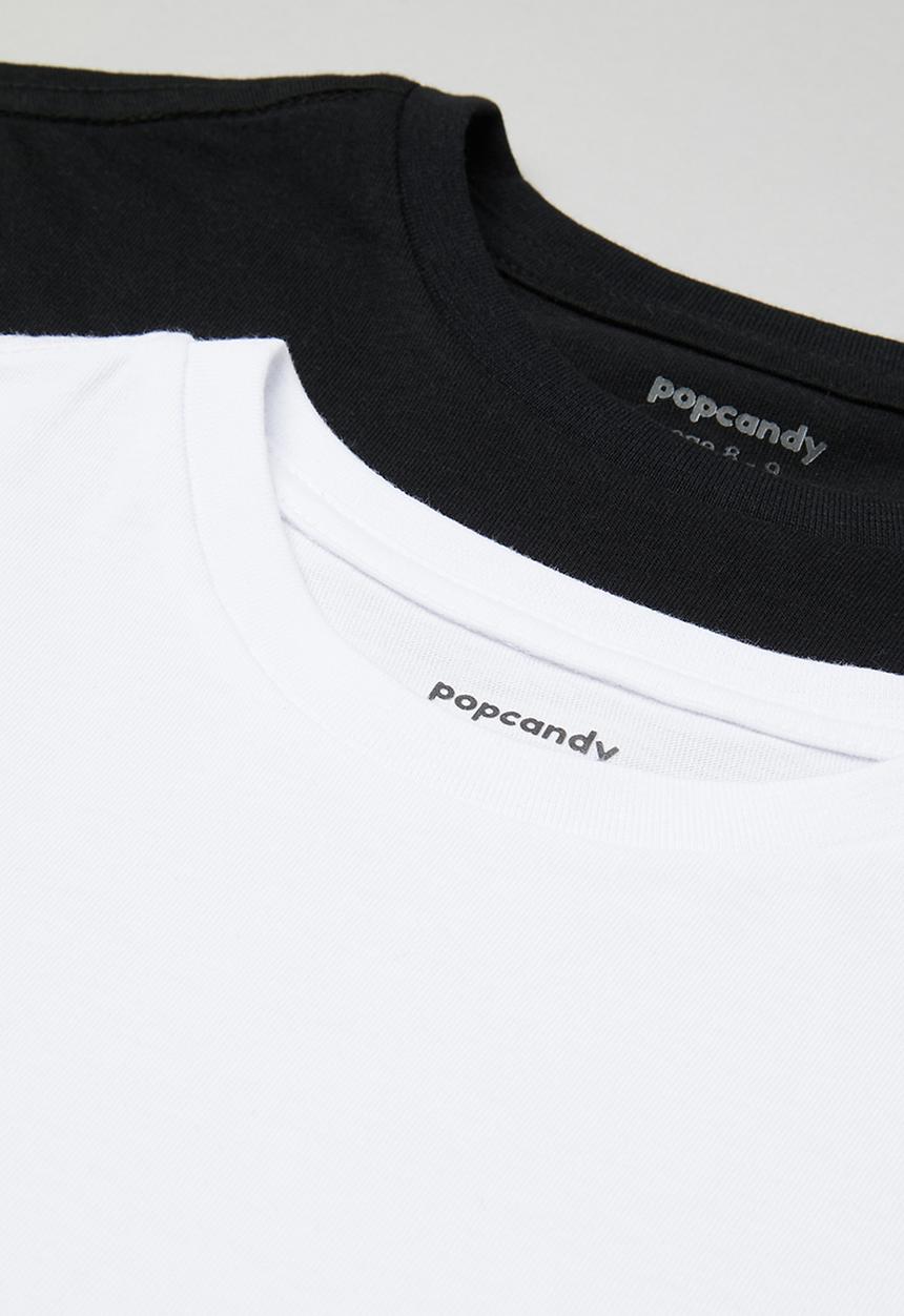 Pop Candy - 2 Pack tee - black & white