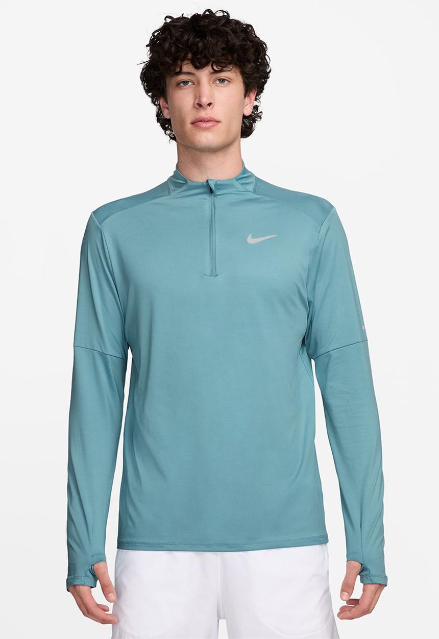 Nike -  Element Dri-FIT 1/2-Zip Run top- denim turq/reflective silver