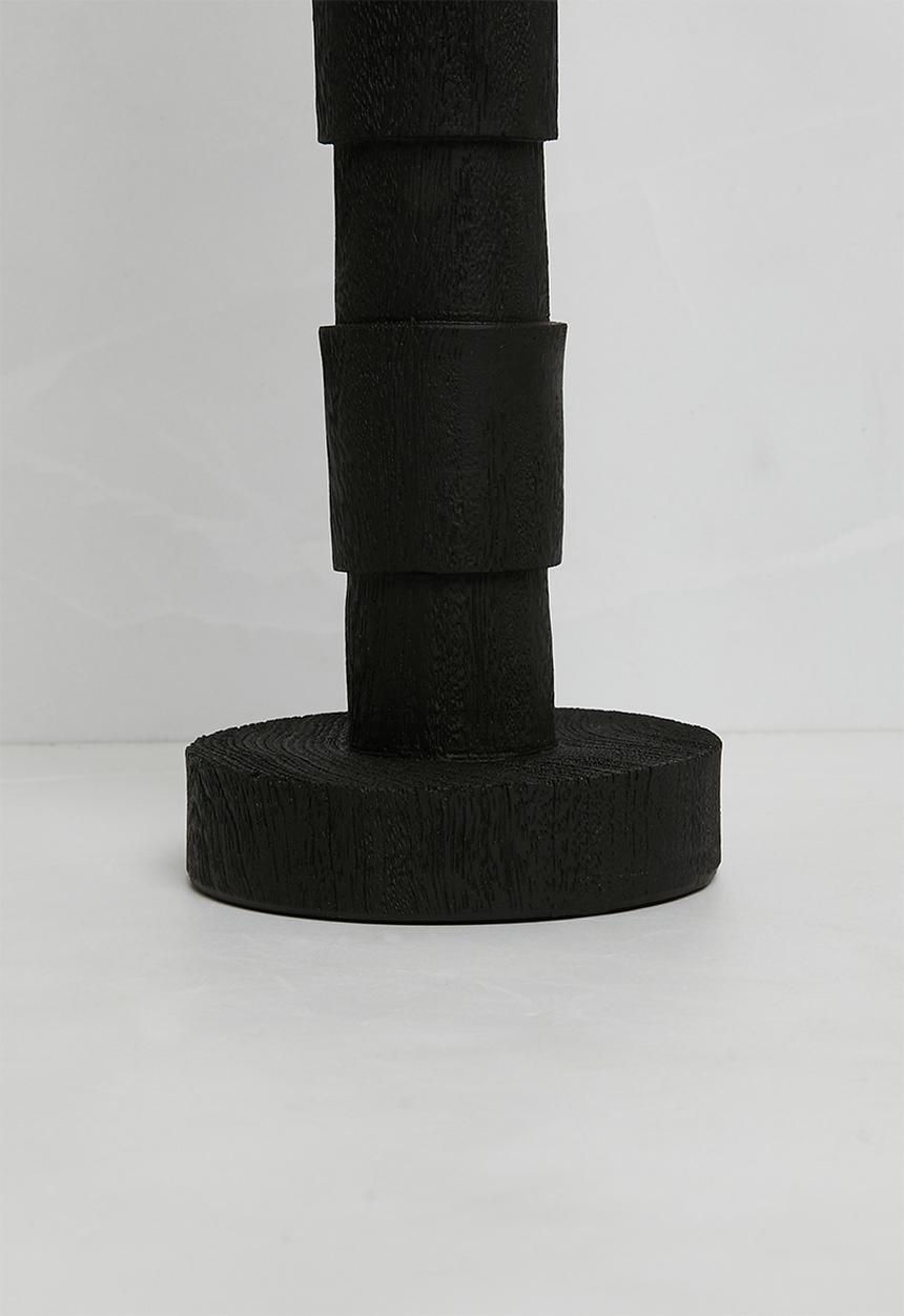 Sixth Floor - Textured Large Candle holder -Black