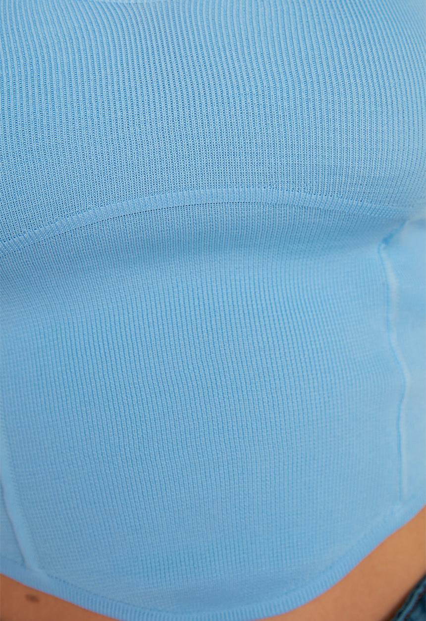 Trendyol - Crop bustier top - blau