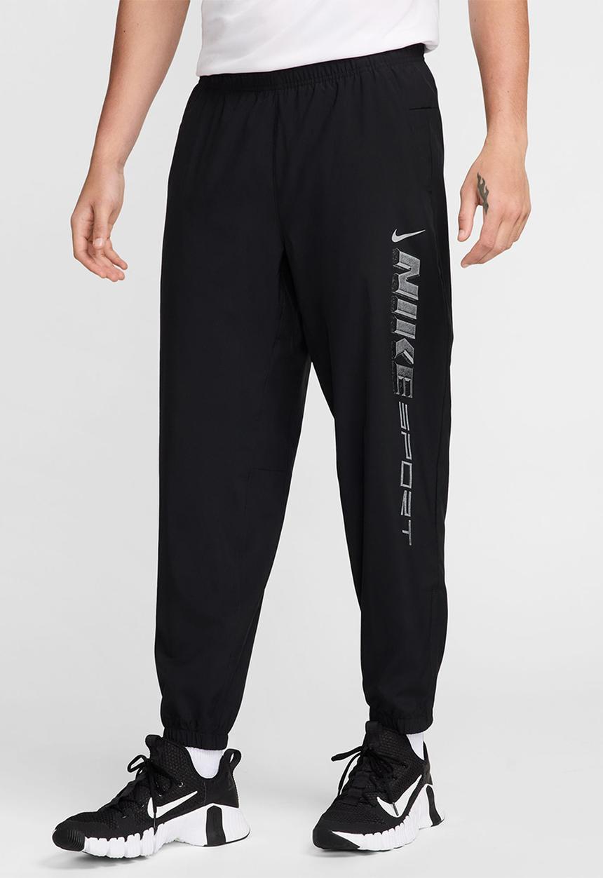 Nike - Dri-FIT form graphic tapered pant - black/black/metallic silver