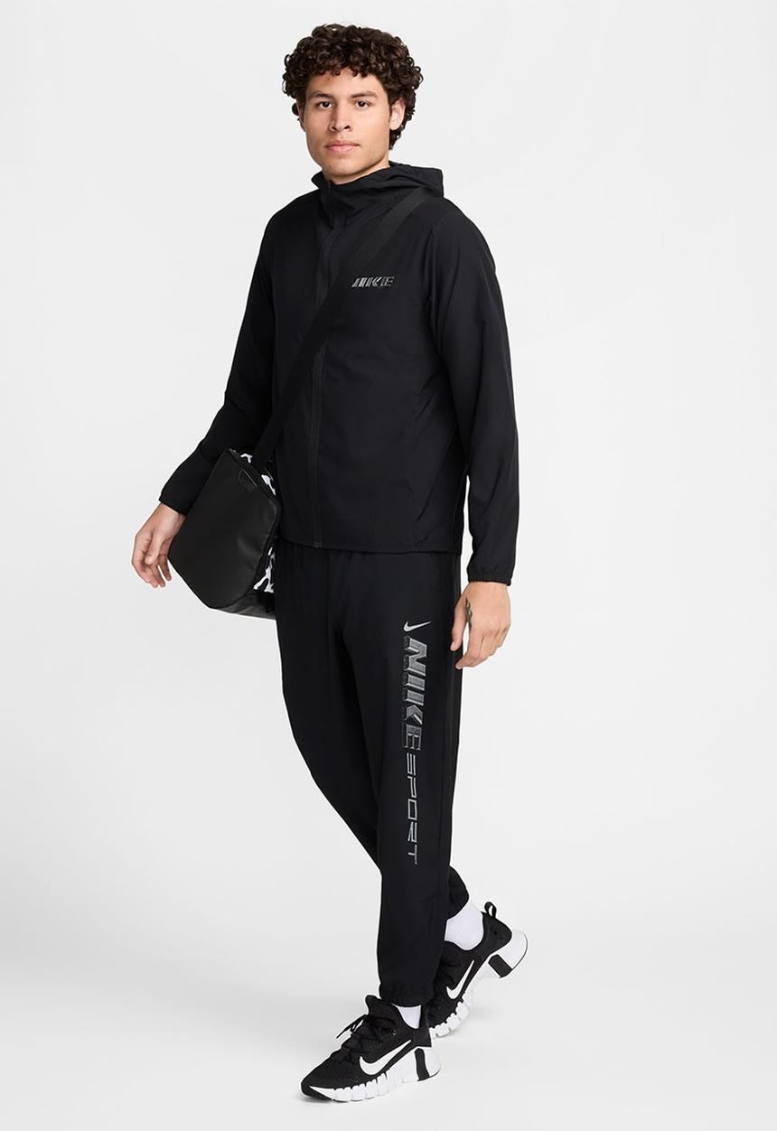 Nike - Dri-FIT form graphic tapered pant - black/black/metallic silver