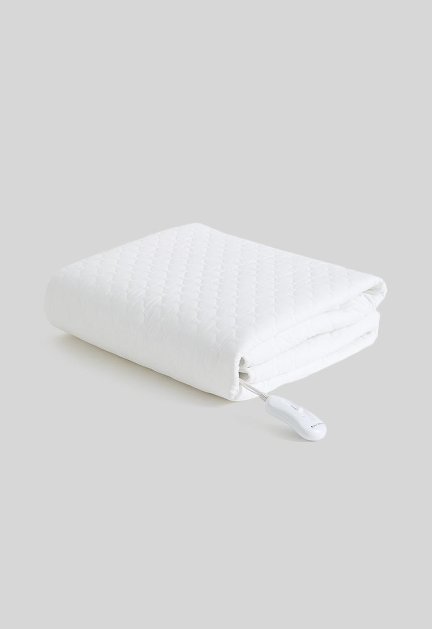 Pure Pleasure - Quilted Cotton Fitted Electric Blanket - white