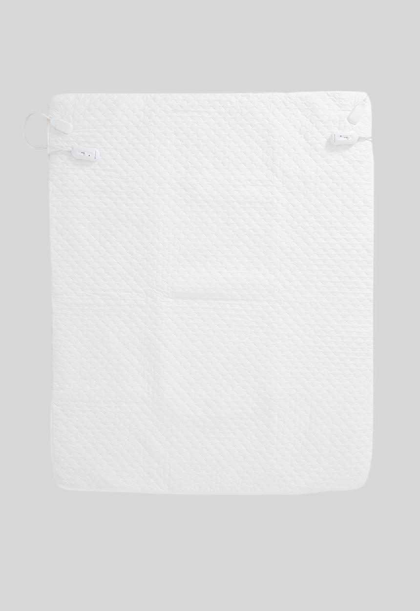 Pure Pleasure - Quilted Cotton Fitted Electric Blanket - white