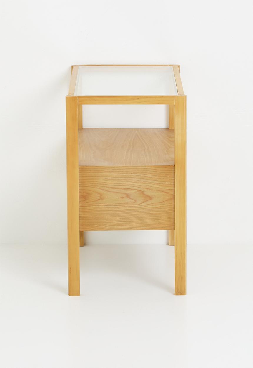 Sixth Floor - Hannah oak veneer bedside table-natural