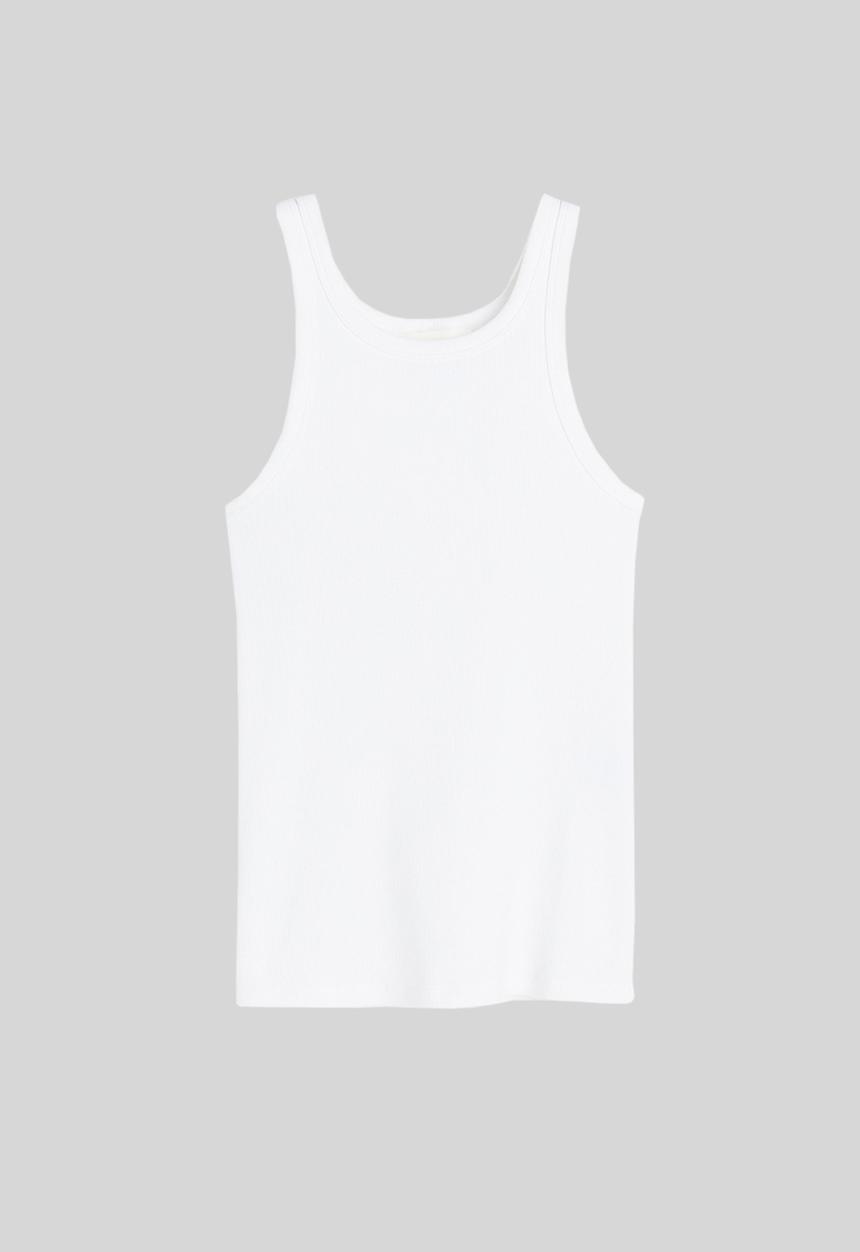 H&M - Ribbed vest top - white