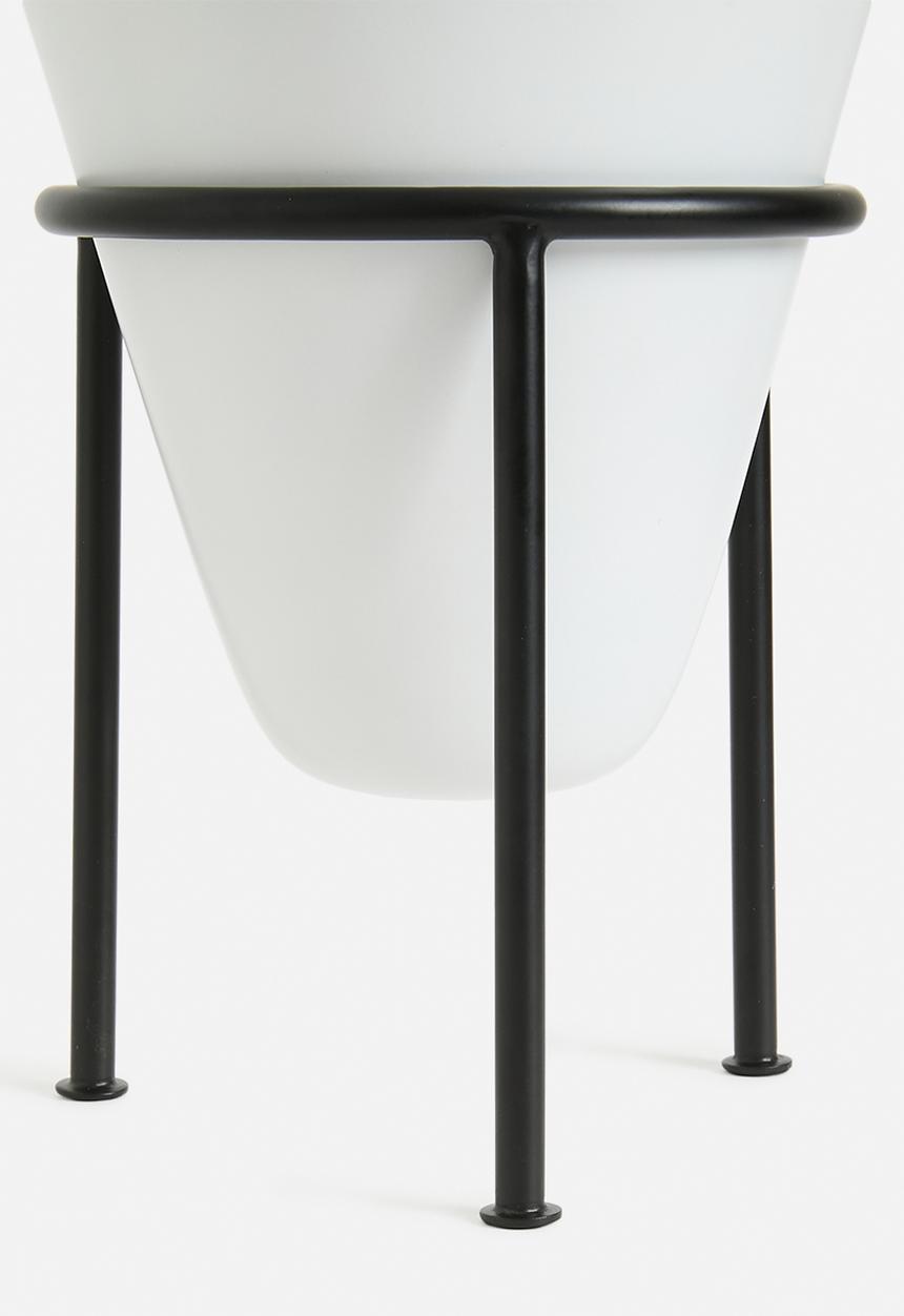 Sixth Floor - Standing Planter - White & Black