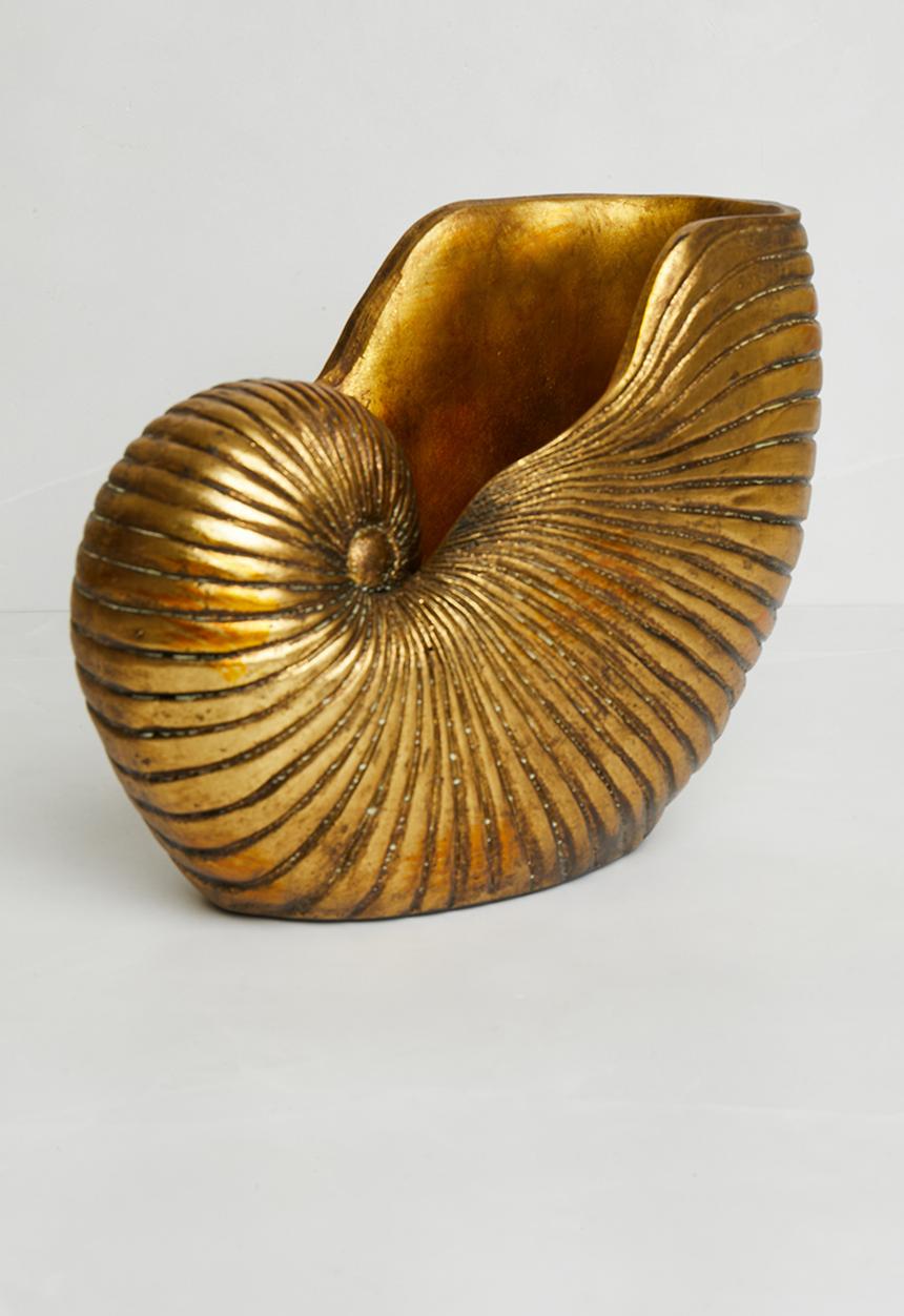 Sixth Floor - Shell Planter/Ice Bucket  - Gold