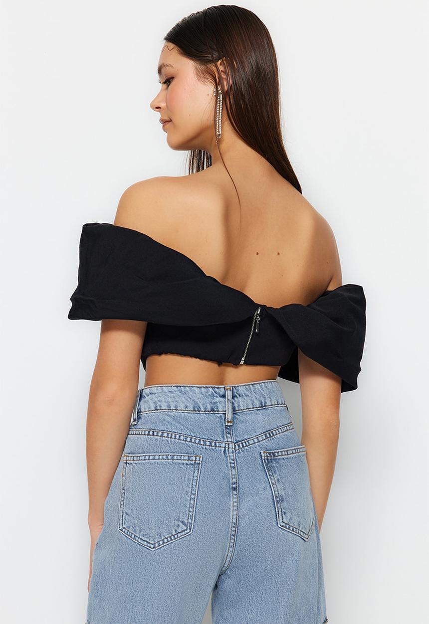 Trendyol - Carmen Collar Underwire Bustier - Schwarz