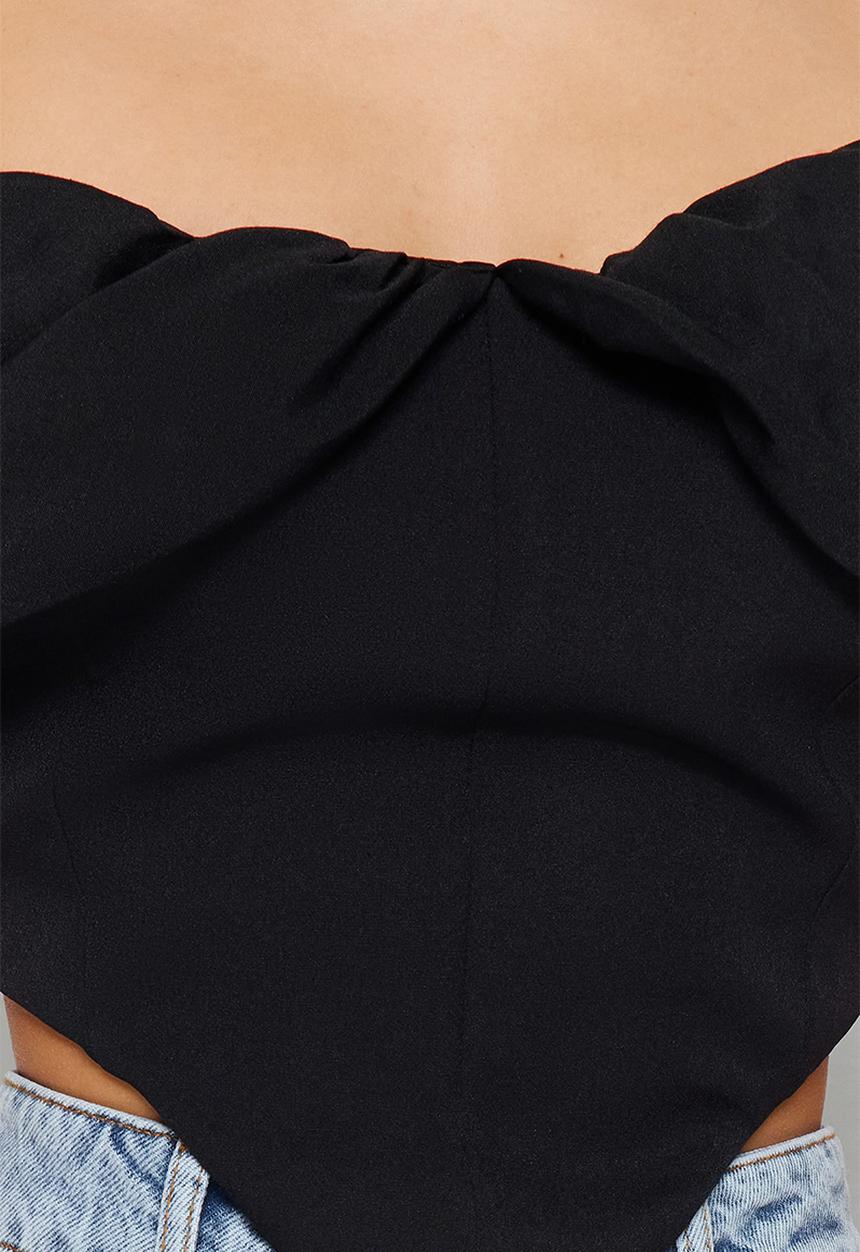Trendyol - Carmen Collar Underwire Bustier - Schwarz