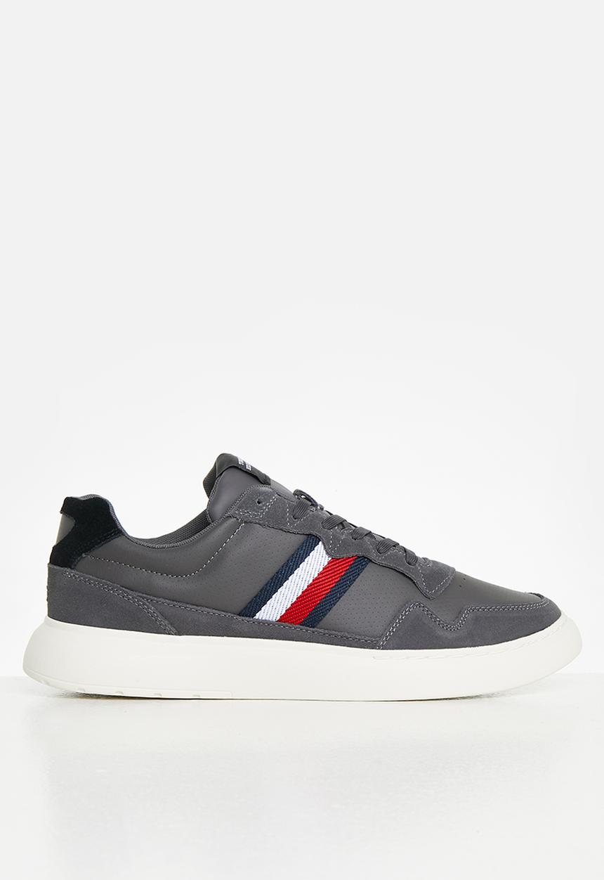 Tommy Hilfiger - Light cupsole lth mix stripes - grey