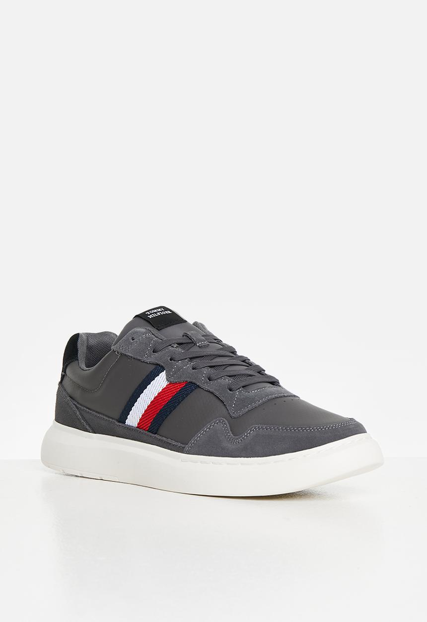 Tommy Hilfiger - Light cupsole lth mix stripes - grey