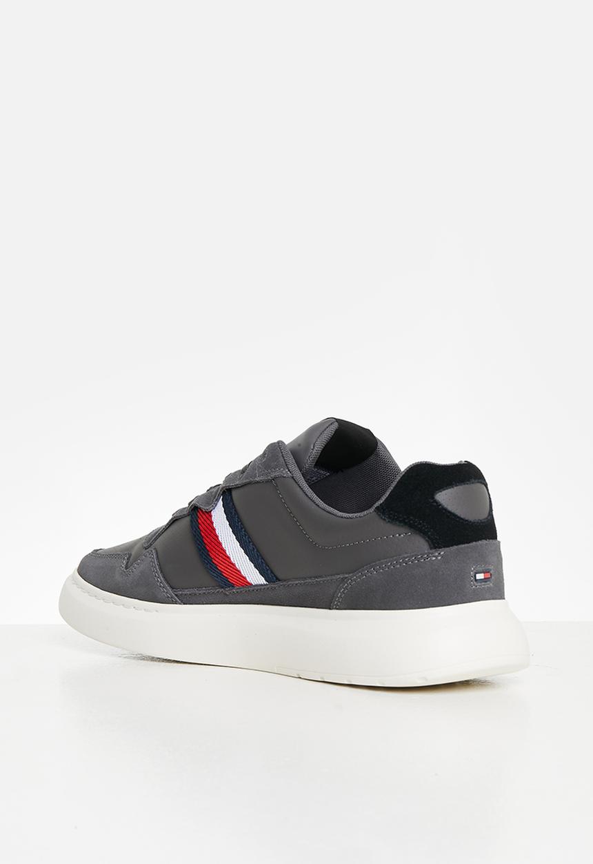 Tommy Hilfiger - Light cupsole lth mix stripes - grey