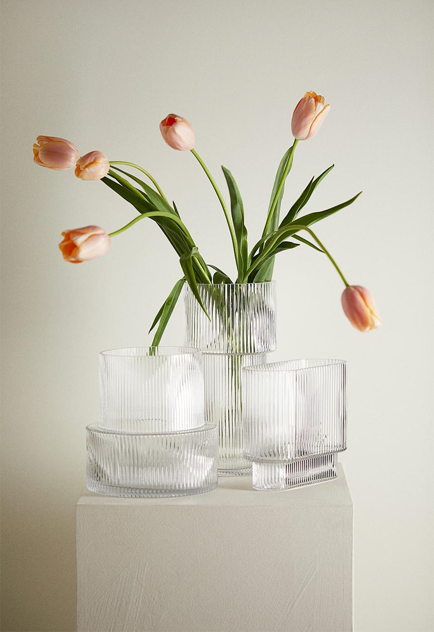 H&M - Large glass vase - transparent