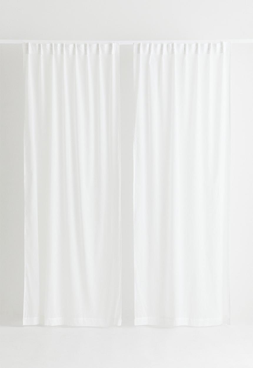 H&M - 2-Pack airy multiway curtains - white