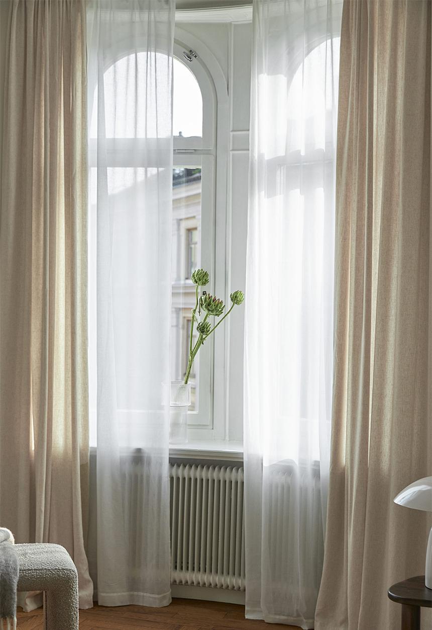 H&M - 2-Pack airy multiway curtains - white