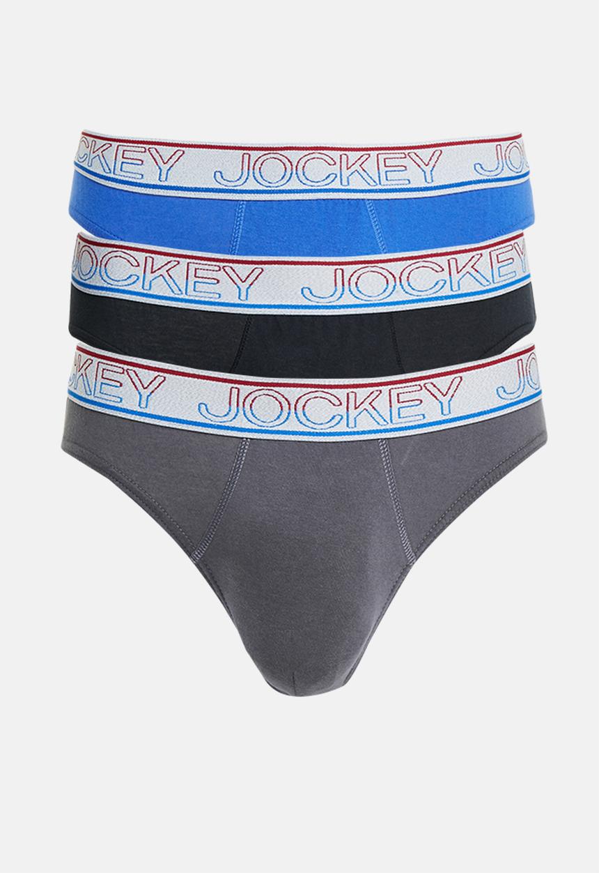 Jockey - 3 pack plain new gen jockey brief - black/bluest eyes/obsidian