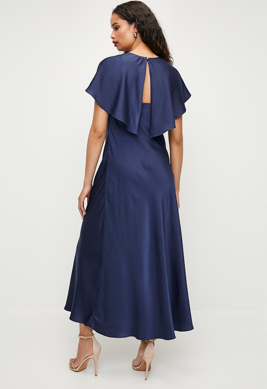 MILLA - Flutter sleeve midi dress - medieval blue