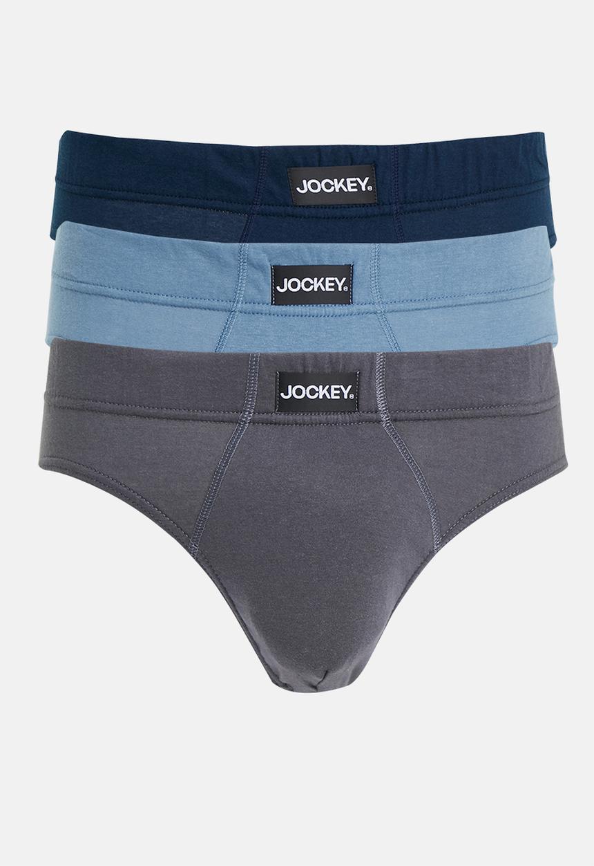 Jockey - 3 pack plain fashion brief - midnight navy/fresh coast/obsidian