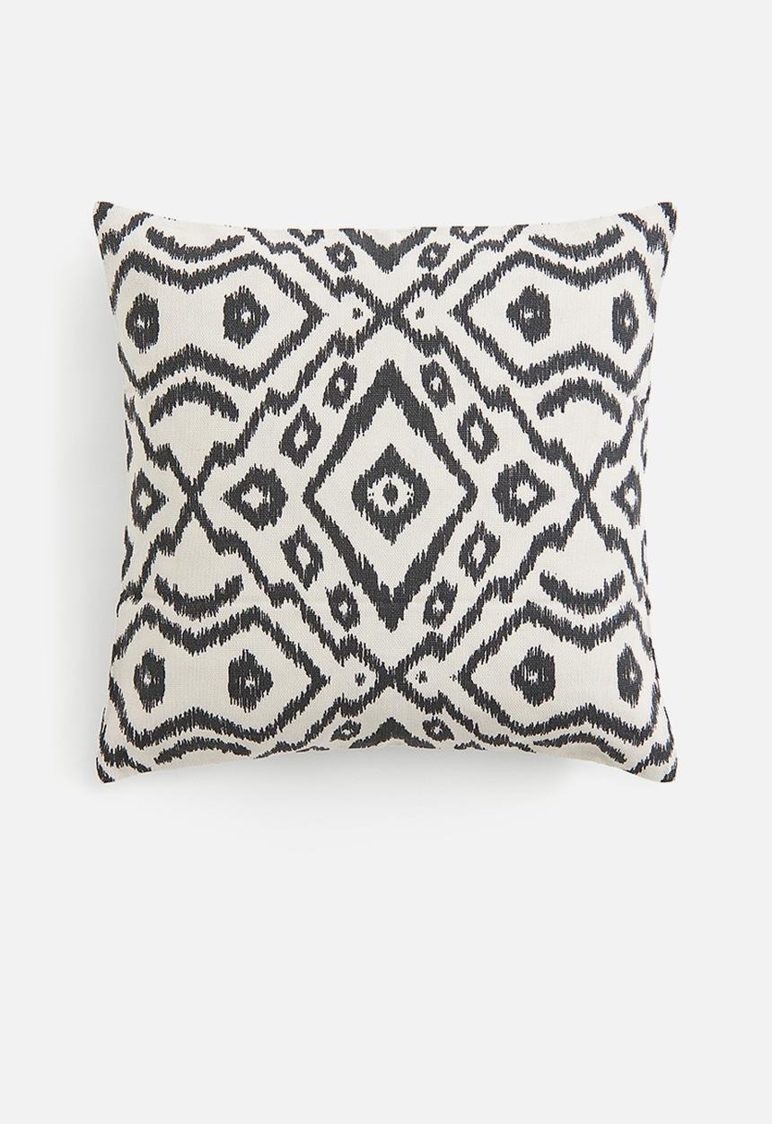 H&M - Patterned cushion cover - Dark grey Patterned