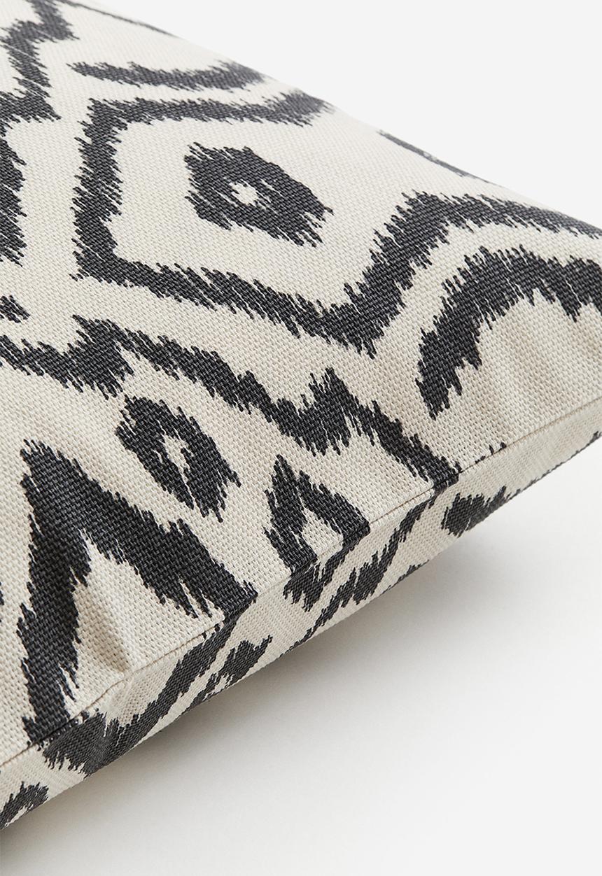 H&M - Patterned cushion cover - Dark grey Patterned