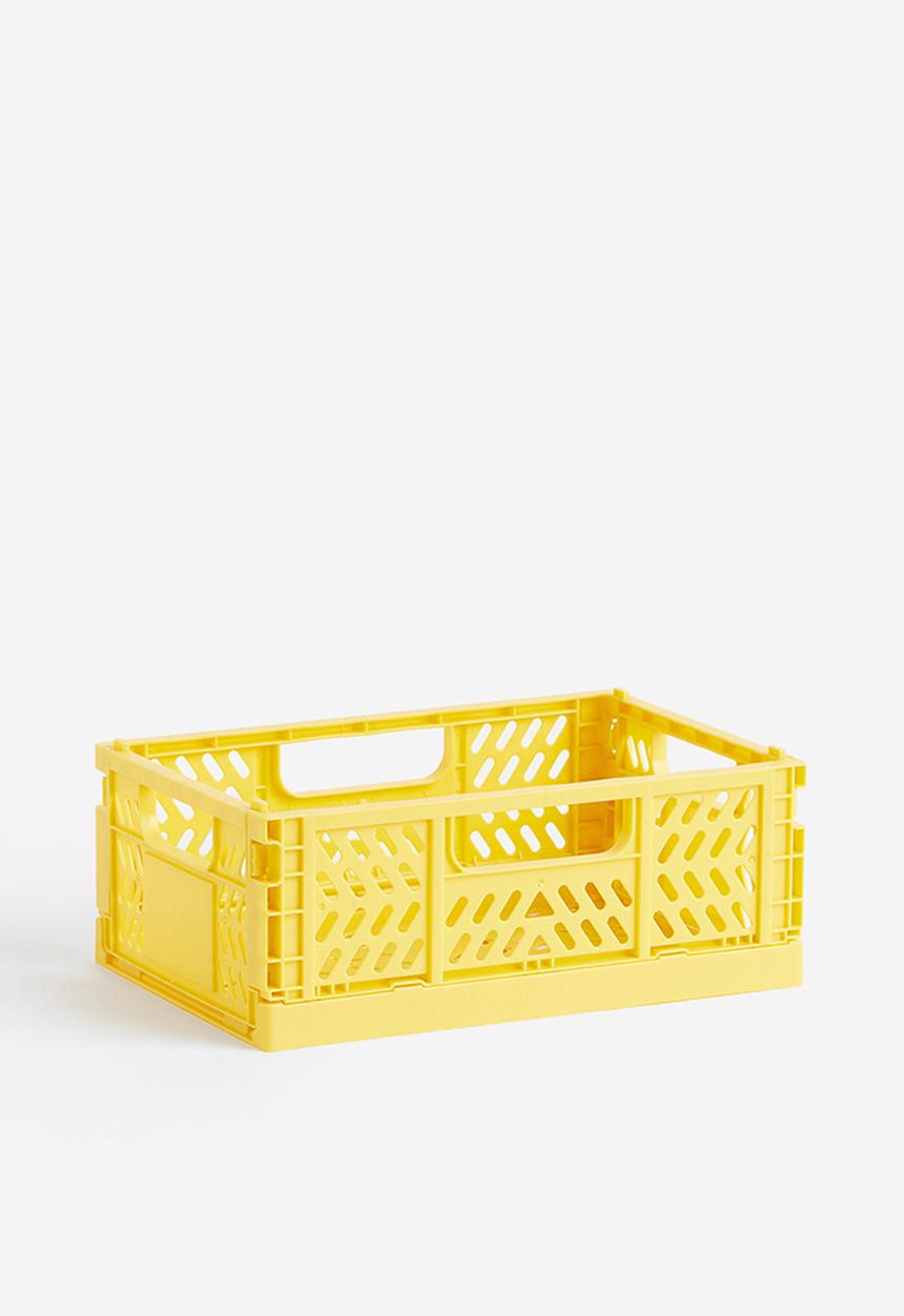 H&M - Foldable storage crate - yellow