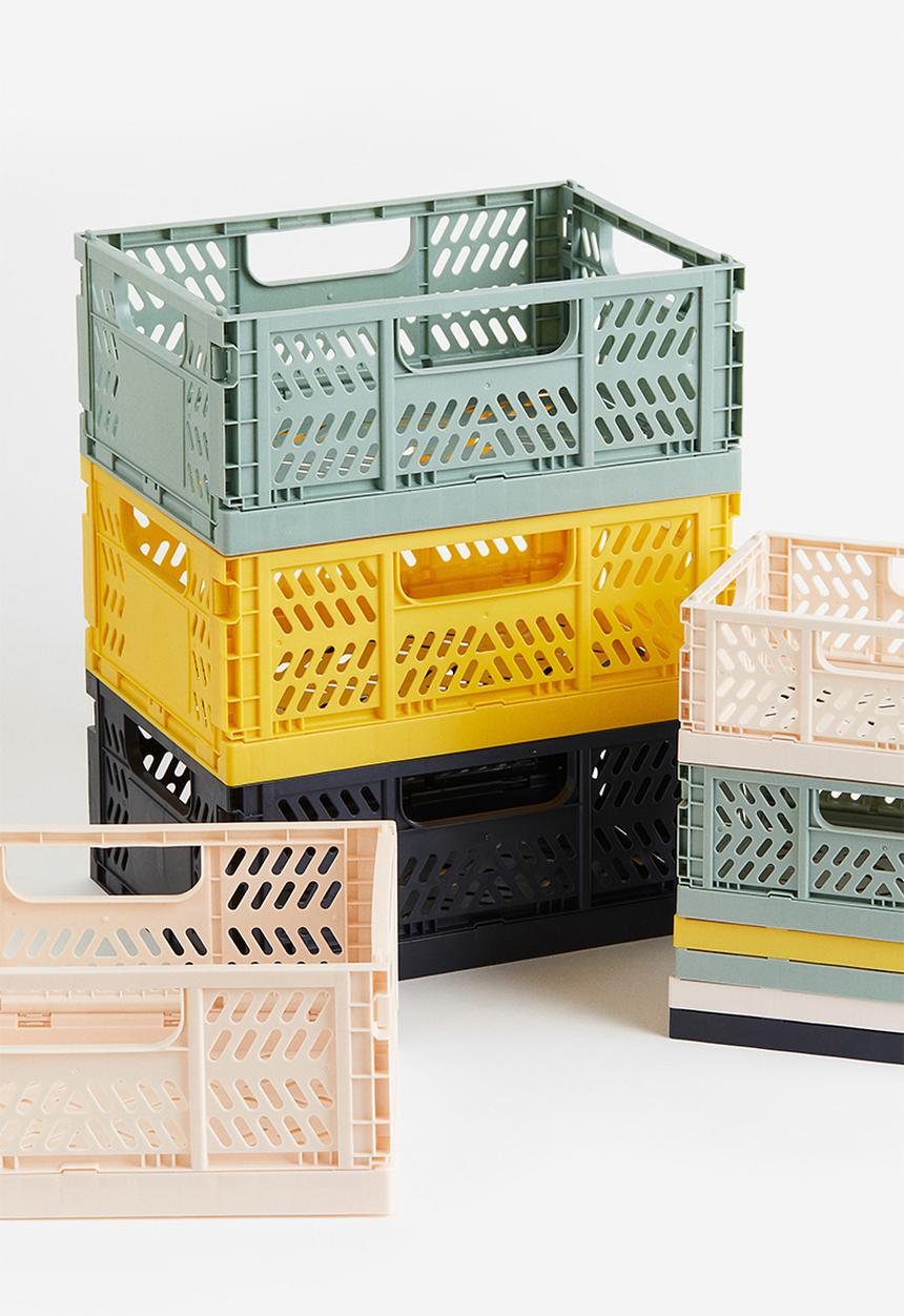 H&M - Foldable storage crate - yellow