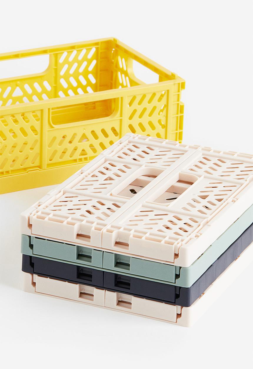 H&M - Foldable storage crate - yellow