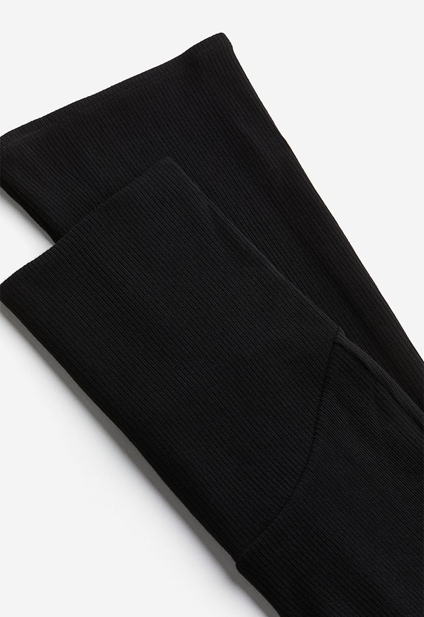 H&M - Mama before & after ribbed trousers - black