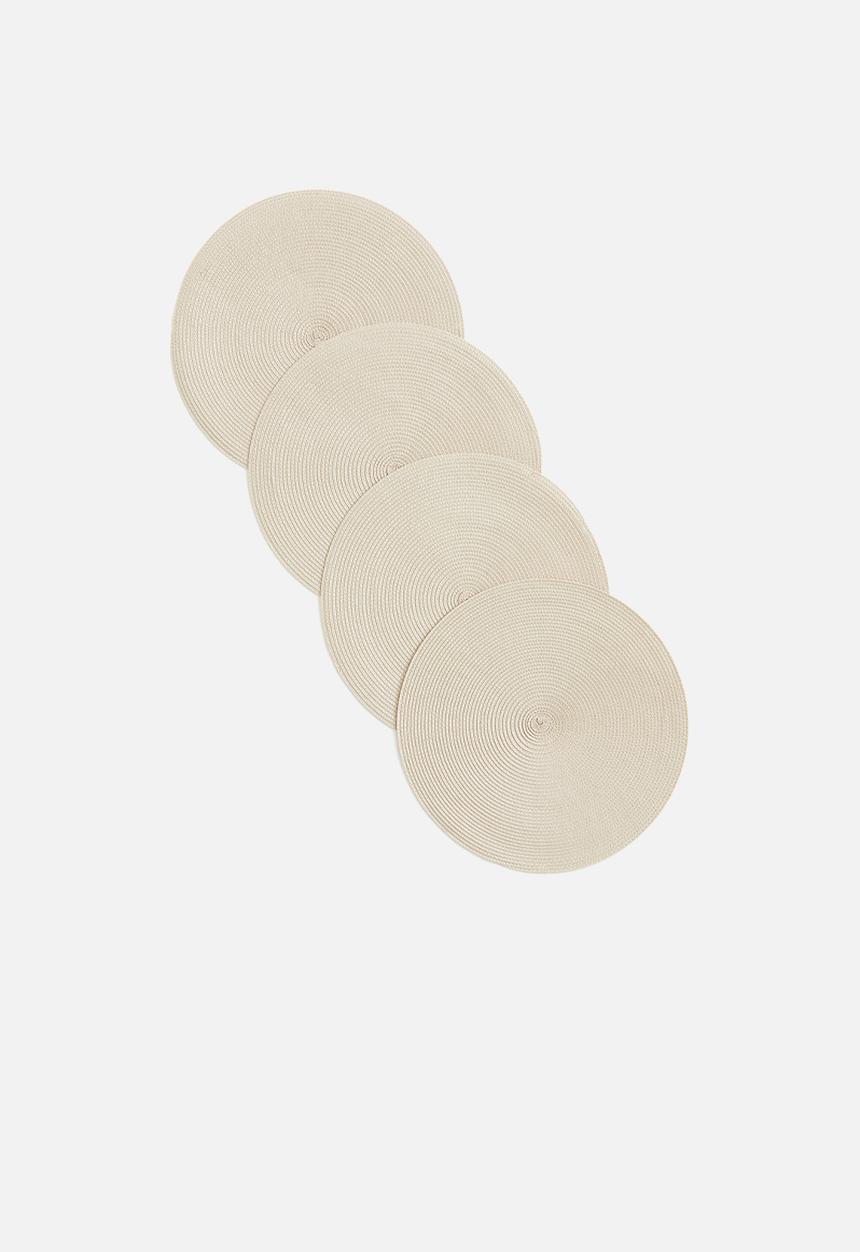 H&M - 4-Pack place mats - light beige