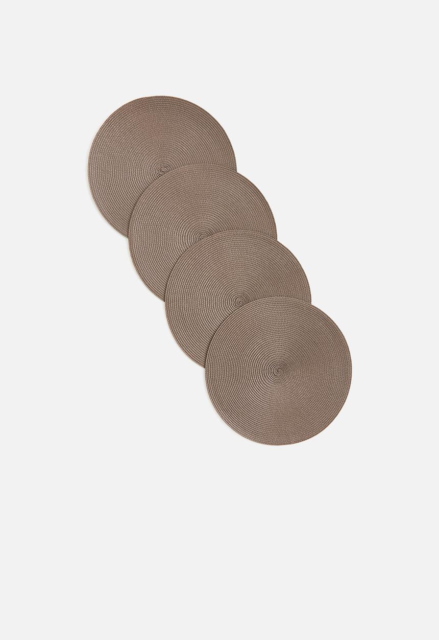 H&M - 4-Pack place mats - dark beige